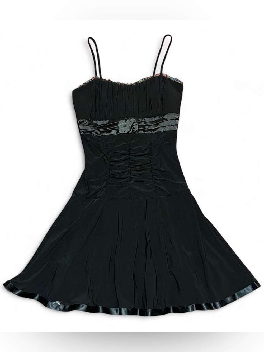 Y2K Black Gothic Babydoll Dress